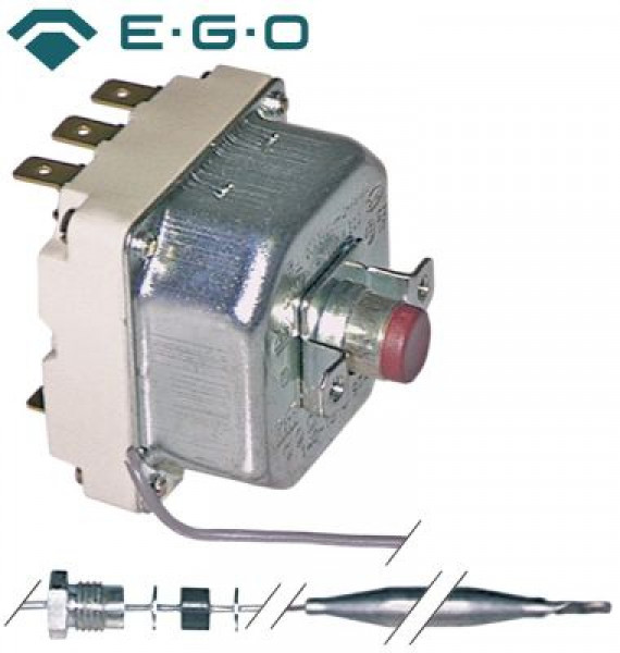 Термостат защитный темп. выкл. 230°C 3-полярн. 3NC 20А ø датчик 6мм Д датчик 239мм