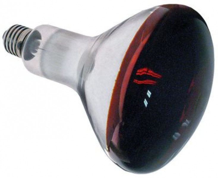 Лампа инфракрасная цоколь E27 240В 250Вт Д 173мм закаленное стекло ø 125мм красн. тип BR125 350lm