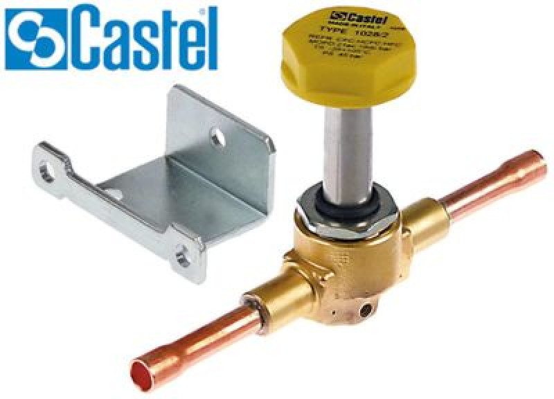 Корпус электромагнитного клапана прямой NC DN 22мм присоединение 1/4" паечн. соединение Д 125мм