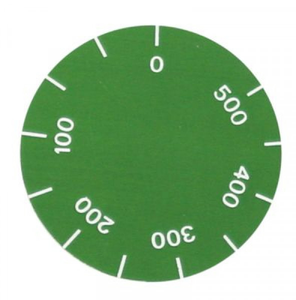 Маркировка регулировочной ручки термостат темп. макс. 500°C внеш. ø 42мм