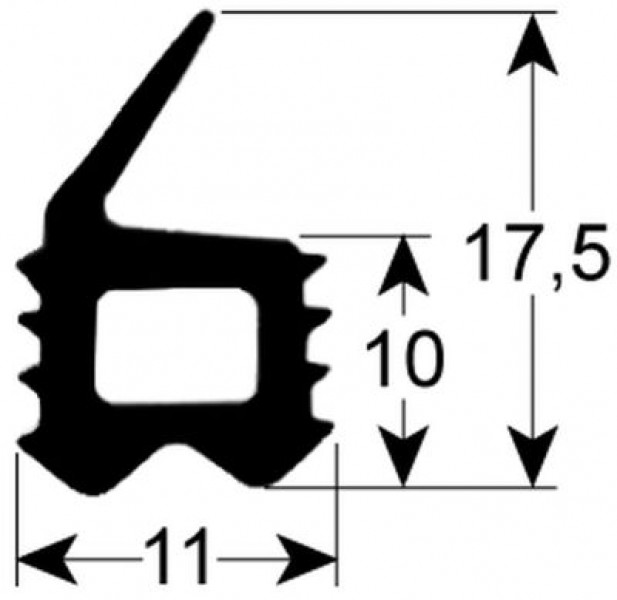 Уплотнитель дверной профиль 2708 Ш 495мм Д 710мм Кол-во в уп-вке 1 подходит для ALTO SHAAM