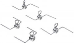 Зажим для шампуров набор состоит из: 3x Z-образные скобы, 2x U-образные скобы