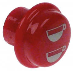 Клавиша пластмасса ø 17мм красн. 2 чашки маленькие кругл. SANREMO