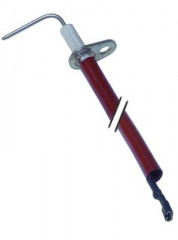 Электрод зажигания Д1  12мм Д2 27мм с фланцем присоединение F 4,8x0,8 мм длина провода 970мм