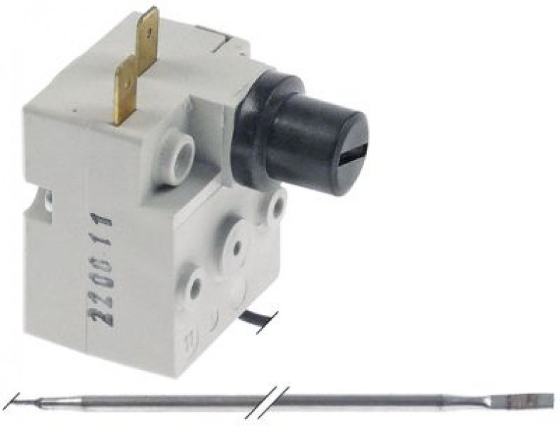 Термостат защитный темп. выкл. 320°C 1-полярн. 1NC 20А ø датчик 3мм Д датчик 165мм
