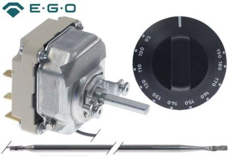 Термостат темп. макс. 206°C 3-полярн. 1CO/2NO 16А ø датчик 4мм Д датчик 157мм