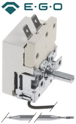 Термостат темп. макс. 130°C 1-полярн. 1NO 16А ø датчик 6мм Д датчик 113мм