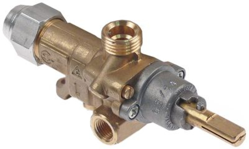 Кран газовый тип A60S МЖ 3мм вход для газа фланец трубы ø21 мм