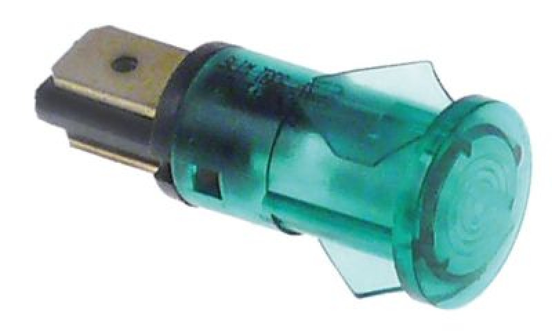 Лампочка сигнальная ø 12мм 400В зелён. присоединение плоский штекер 6,3 мм