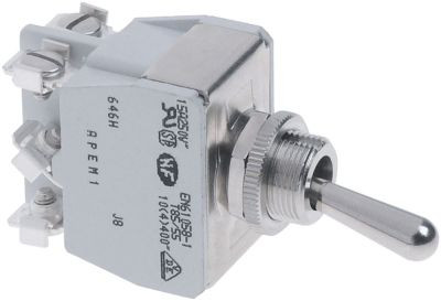 Выключатель рычажный 250В 2CO 15А резьба M12x0,75 ON-ON винтовое соединение