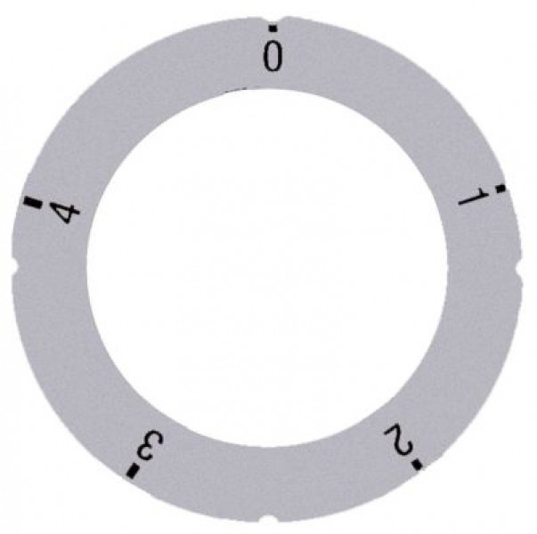 Маркировка регулировочной ручки переключатель 5ти-шагов. внутр.ø 455мм серебрист.