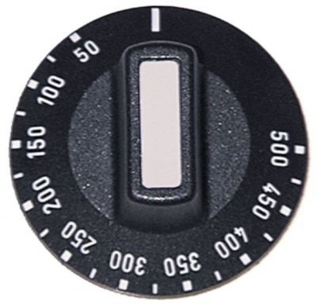 Рукоятка регулировочная термостат темп. макс. 500°C ø 50мм ø ось 6x4,6мм срез сверху