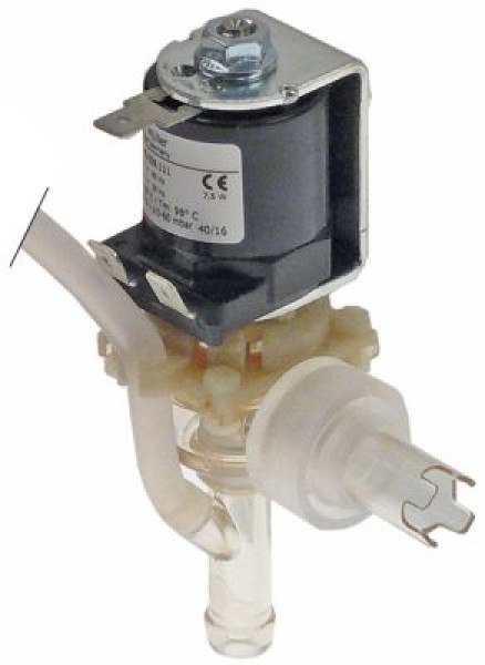 Клапан электромагнитный одинарн. углов. пластмасса темп. макс. 98°C вход 12 мм 230 В перем. тока