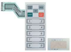 Клавиатура мембранная Д 164мм Ш 70мм из 2х частей кнопки 15 микроволновая печь для прибора GMW1025