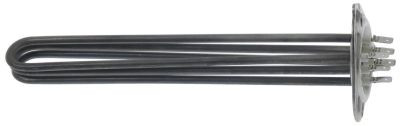 Элемент нагревательный 3000Вт 220В Д 250мм фланец с 3мя отверстиями присоединение F 6,3 мм
