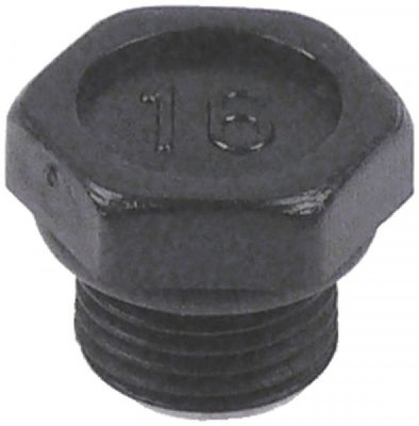 Пробка глухая резьба M16x1,5 пластмасса В 175мм ширина зева ключа 22 для насоса