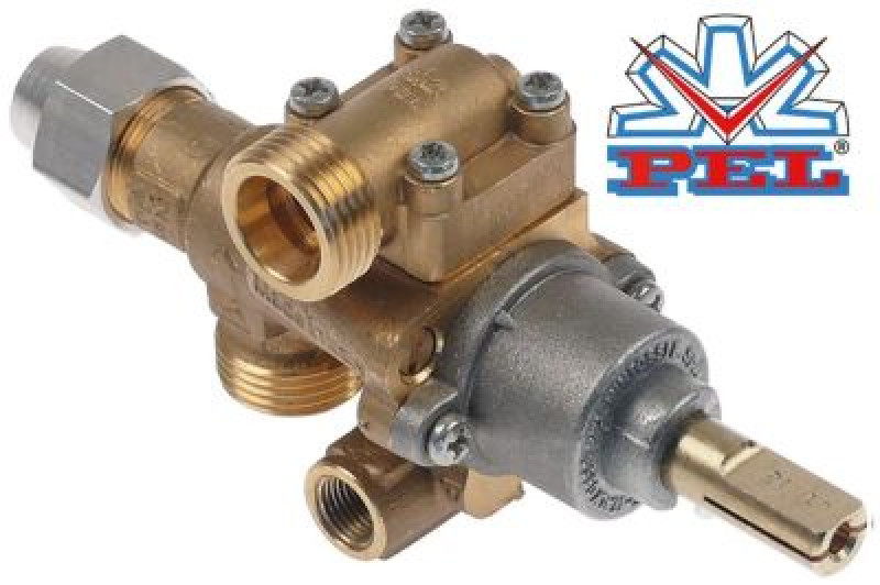 Кран газовый тип 22S/O МЖ 1мм вход для газа M20x1,5 (труба-ø 12 мм)