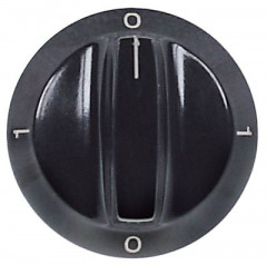 Рукоятка регулировочная переключатель 0-1-0-1 ø 55мм ø ось 6x4,6мм срез сверху чёрн.