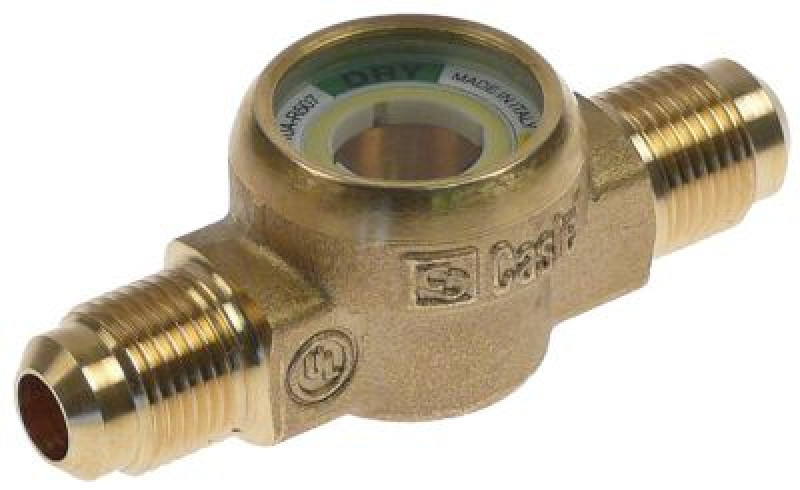 Стекло смотровое присоединение 5/8" UNF (3/8" SAE) внешняя резьба с индикатором тип 3910/33 CASTEL