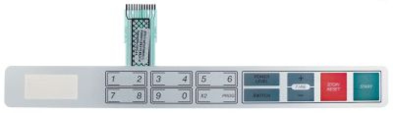 Клавиатура мембранная Д 386мм Ш 42мм кнопки 18 микроволновая печь кол-во в уп-вке 1штук