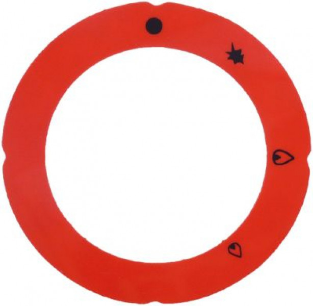 Маркировка регулировочной ручки газовый кран с запальным факелом   -°C красн.