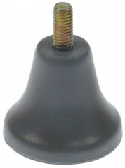 Ножка приборная резьба M6 резина ø 36мм сер. В 30мм Д резьбы 14мм