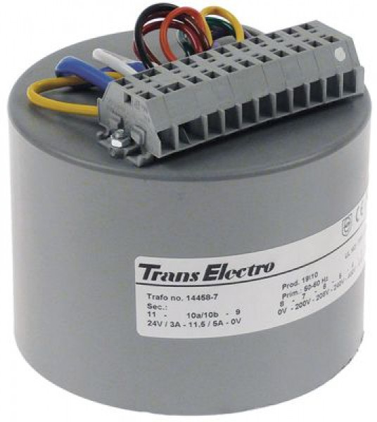 Трансформатор В 100мм Д 105мм Ш 105мм тип 14458-7 50/60Гц первичное 200-480В вторичное 24В