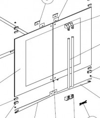 Дверь KDR1210AL левая в комплекте для шкафа расстоечного XL405