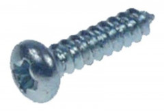 Винт с плоской головкой Д 11мм сталь оцинкованная ø 4мм для пластмассы отверстие крестовой шлиц