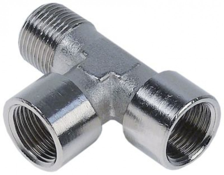 Тройник резьба 3/8″ внешн. резьба - 3/8″ внутр. резьба - 3/8″ внутр. резьба