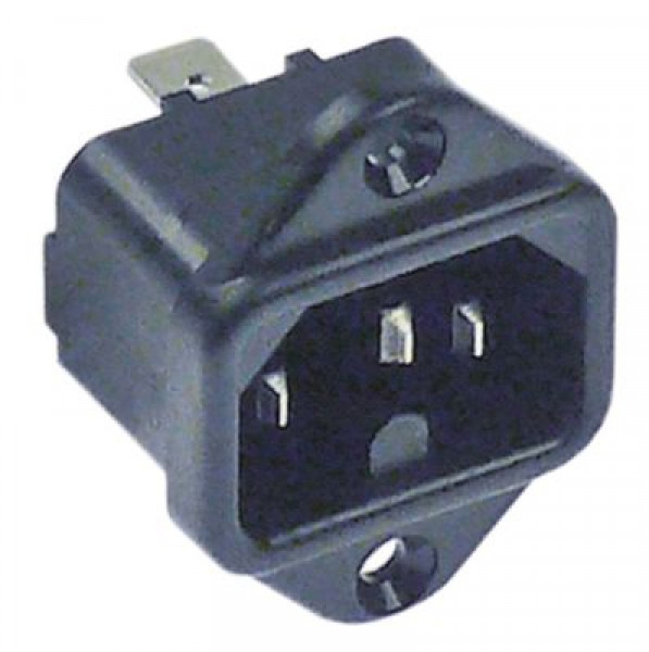 Вилка сетевая для теплового обоудования термопласт T120 C16 макс. 10 А/250В плоский штекер 6,3 мм