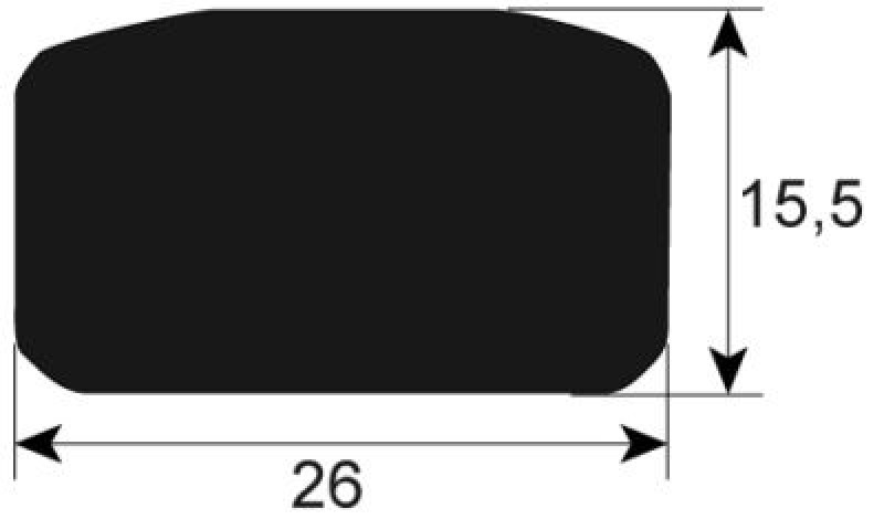 Уплотнитель варочного котла профиль 3010 Д 1000мм