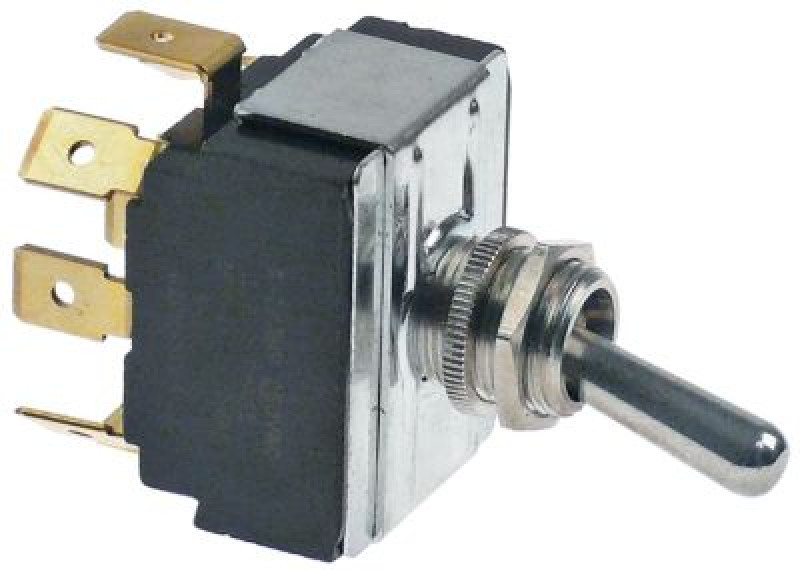 Выключатель рычажный 250В 3CO 12А резьба M12x0,75 с промежуточным положением ON-OFF-ON