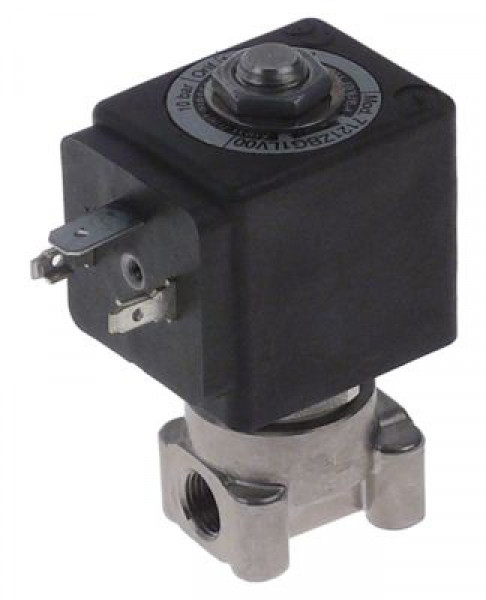 Клапан электромагнитный никелированная латунь  DN 25мм присоединение 1/8" Д 30мм 2-ходов.