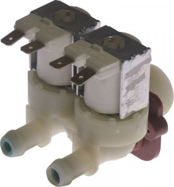 Клапан электромагнитный двойн. прямой выход 115мм пластмасса темп. макс. 90°C вход 3/4"