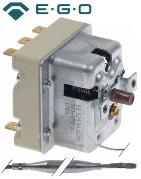 Термостат защитный темп. выкл. 160°C 3-полярн. 20А ø датчик 6мм Д датчик 87мм