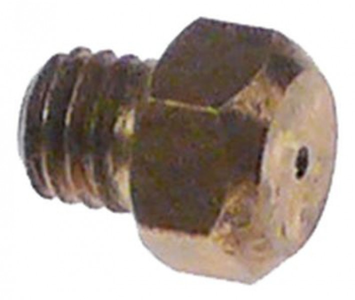 Жиклёр резьба M5x0,8 латунь Д 8,5мм ø отверстия 1мм Д резьбы 4,5мм толщина головки 4мм