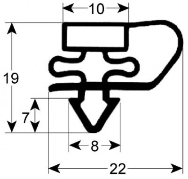 Уплотнитель изоляционный профиль 9150 Ш 568мм Д 1640мм посадочный размер