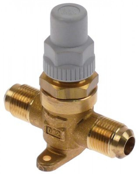 Клапан запорный присоединение 1/2" SAE пропускная способность 145m³/h 2х-канальн.