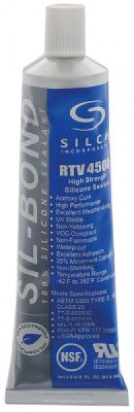 Силикон высокотемпературный  бел. -52 до +204°C SIL-BOND RTV4500 83мл тюбик