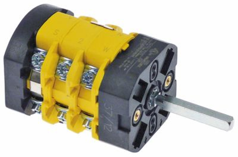 Выключатель поворотный 20А ø ось 5x5мм длина оси 38мм присоединение винтовое соединение