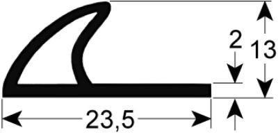 Уплотнитель дверной профиль 2959