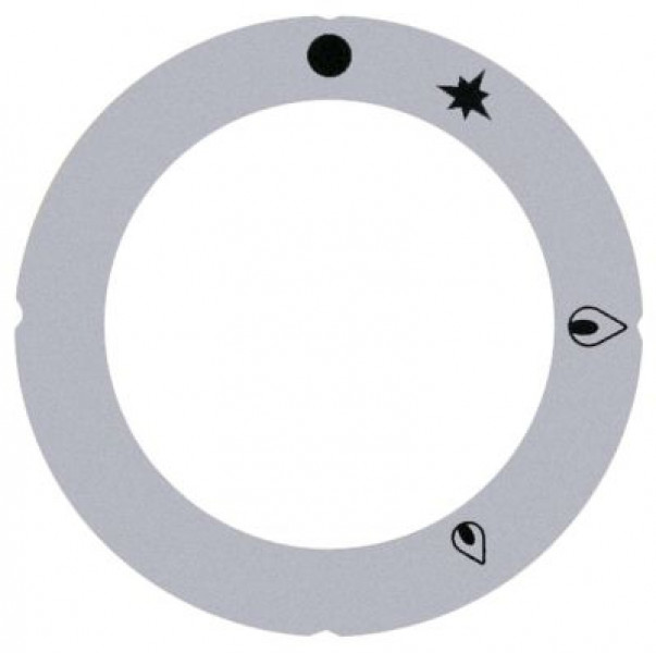 Маркировка регулировочной ручки газ.кран PEL21/22/23 внутр.ø 455мм серебрист.