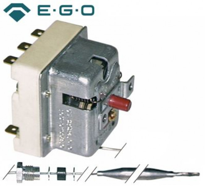 Термостат защитный темп. выкл. 165°C 3-полярн. 20А ø датчик 6мм Д датчик 77мм