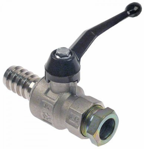 Кран шаровой общая длина 93мм Д 93мм вход 3/4″ внешн. резьба нажимная рукоятка