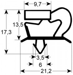 Уплотнитель изоляционный профиль 9048 Ш 270мм Д 400мм посадочный размер