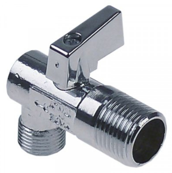 Кран шаровой присоединение 3/8″ внешн. резьба - 1/2″ внешн. резьба