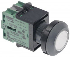 Выключатель кнопочный антрацит/прозрачн. 2NO IP67 с мембраной монтажные размеры ø30,5