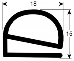 Уплотнитель изоляционный профиль 9159 Д 7000мм наружный размер