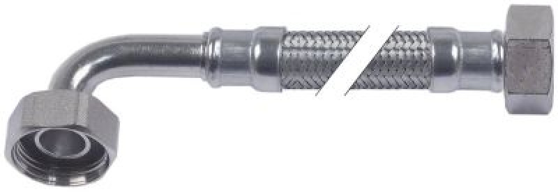 Шланг гибкий оплётка из хромоникелевой стали прям.-изогнут. DN12 Д 1000мм